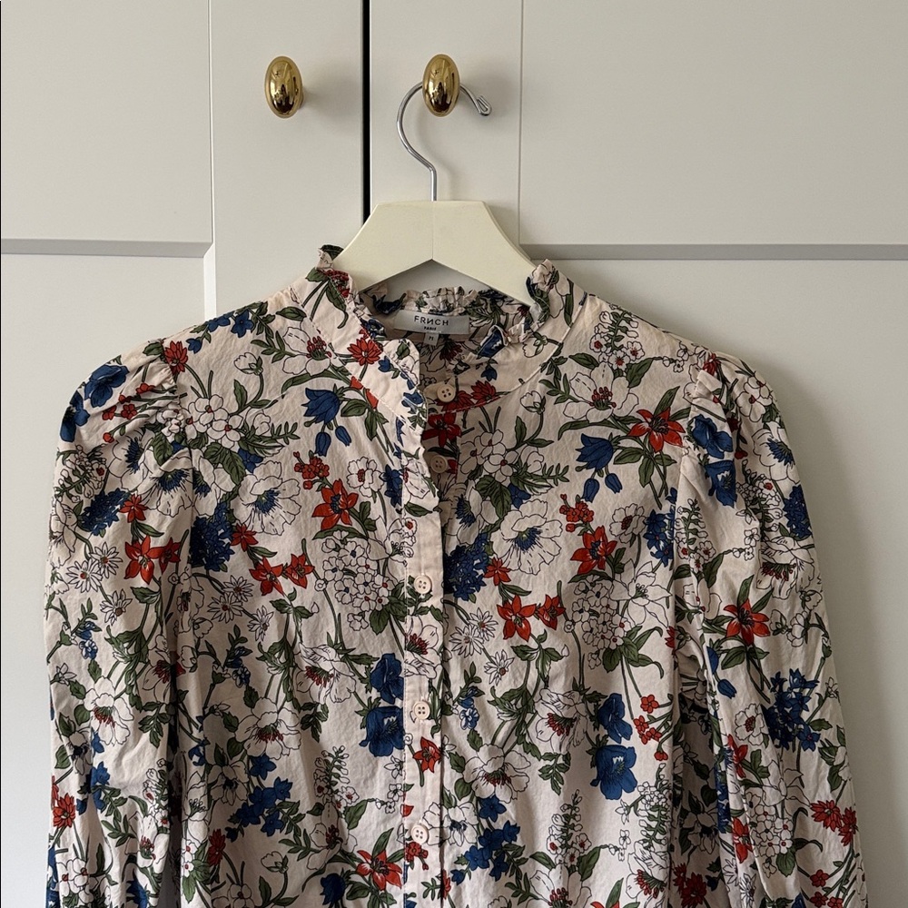FRNCH Paris Floral French Bohemian Print Women's Top